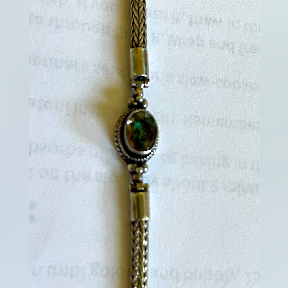 Sterling Bracelet with Mystic Topaz